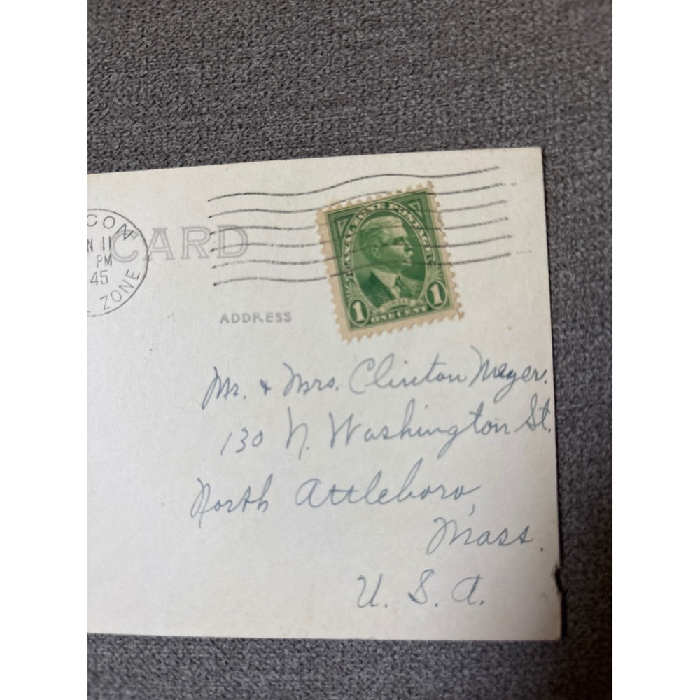 Vintage 1945 Colon Panama RPPC Real Photo Postcard Ancon Canal Zone Postmark - Picture 5 of 7